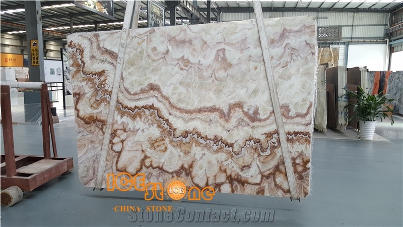 Chinese Colorful Onyx/ Nice Transparency Natural Stone Tiles and Slab