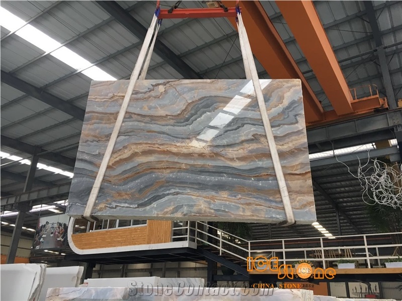 Lafite Impression Marble Stone Slabs&Tiles/Chinese Blue & Brown Marble