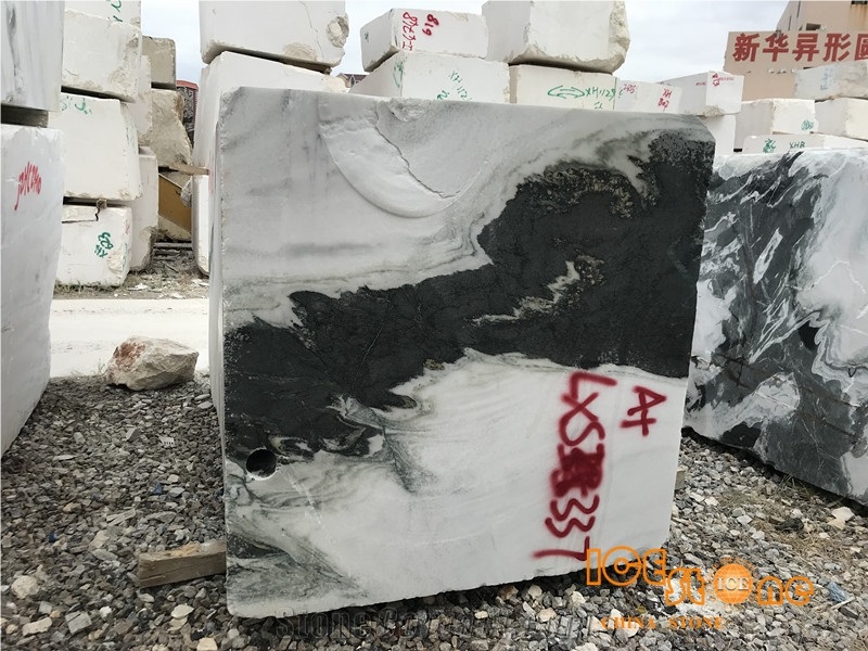 Panda White Marble Blocks with Large Quantity/Home Decoration Stone