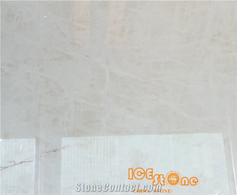 Pure White Onyx from China/1.8cm Available Building Material for Floor