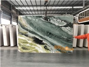 White Marble Wtih Special Pattern/Color Painting/Chinese Natural Stone