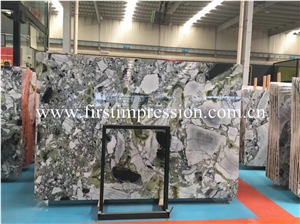 Best Price White Beauty Marble Slabs Ice Connect Marble Green Slabs