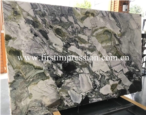 Hot Sale White Beauty Marble Slabs/Ice Connect Marble/Green Slabs