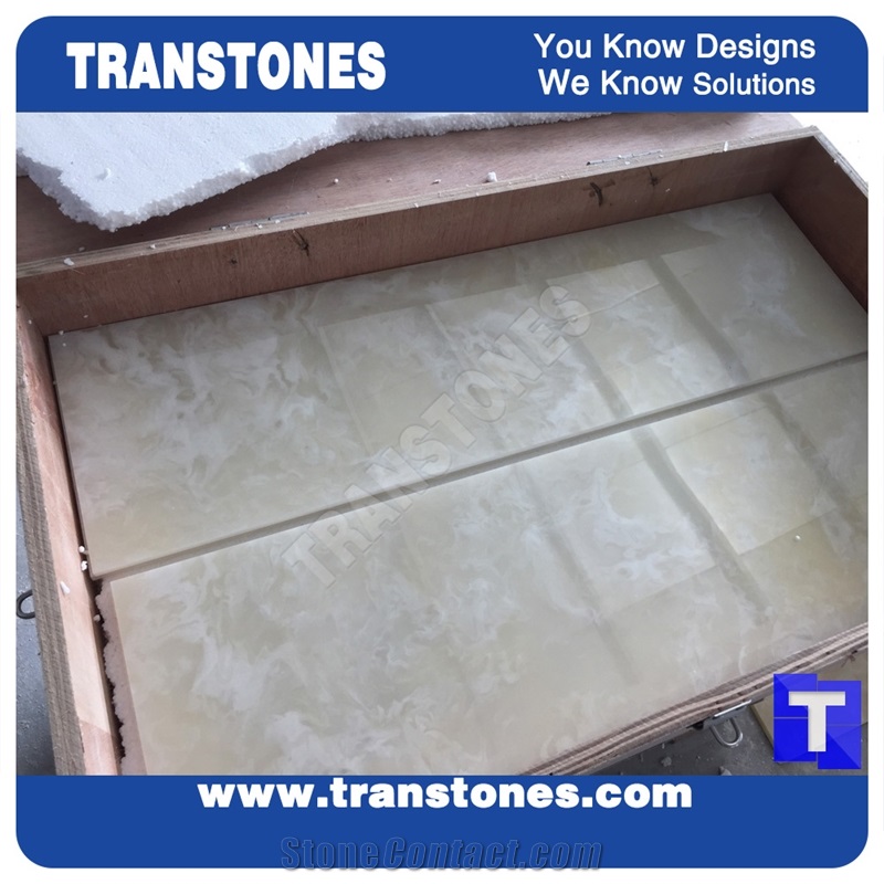 Faux Slab Translucent Panel for Interior Materials