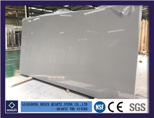 Artificial Quartz Stone Bs1103 Pure Grey Slabs & Tiles Engineer Stone