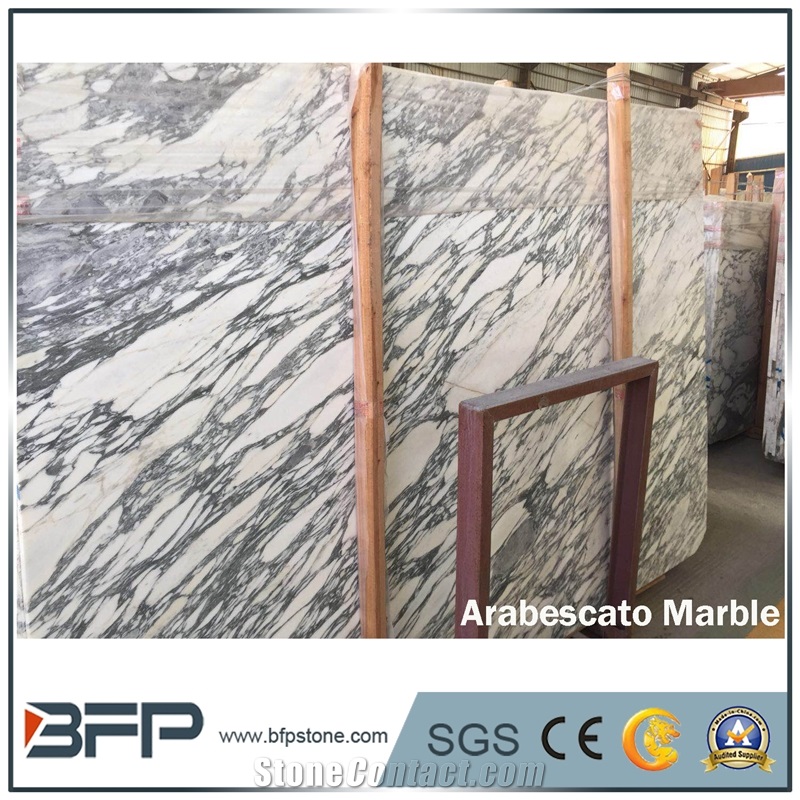 Arabescato Vagli Dorato Marble for Hotel Bathroom Surround Coping Tile