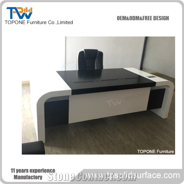 2018 Modern Acrylic Solid Surface Black Home Furniture Home Table Tops