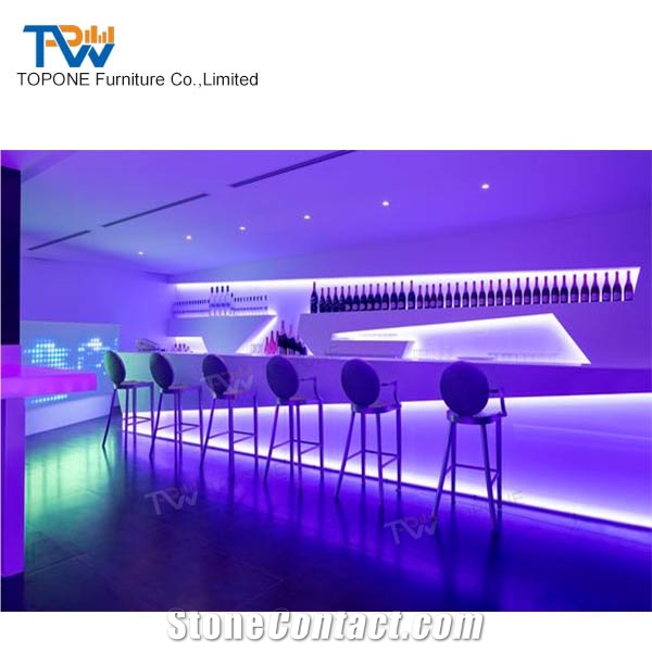 Modern Design Marble Stone Straight Bar Counter Furniture Factory