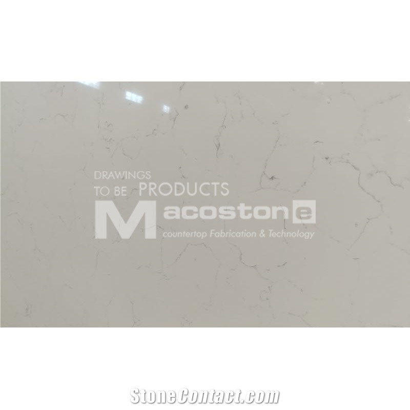 Factory Direct Artificial Carrara White Quartz Stone for Countertops