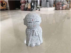 G633,White Neicuo Granite,Jizo Sculpt Handicraft Carving,Artifact Gift