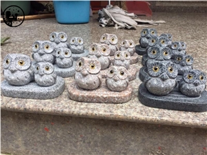 Granite,Marble,Parent-Child Style Owl,Family Caved Craft Gift,Artifact