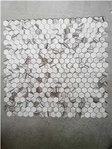 Small Hexagon Chips Mosaic Tile