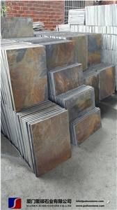 Copper Rusty Natural Slate Tiles, Cheap Good Quality Chinese Stone