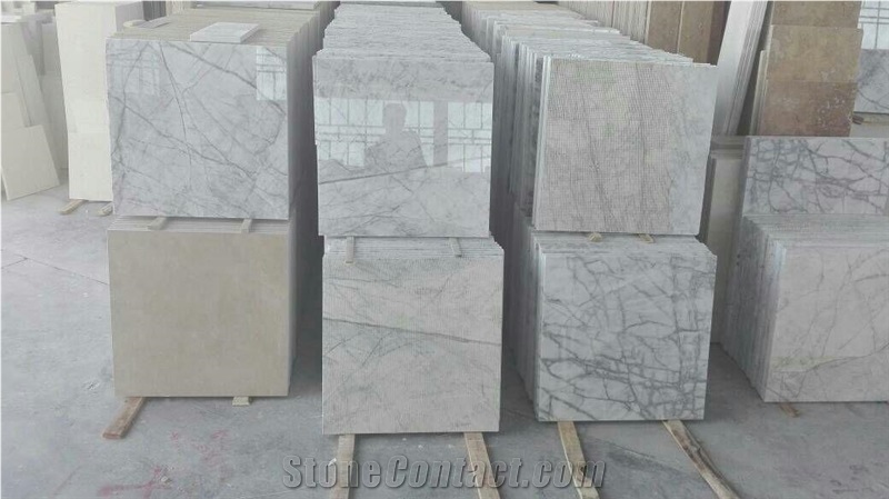 White Spider Marble Slabs & Tiles, Iran White Marble
