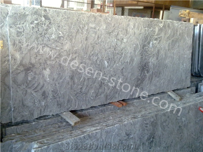 Bawang Hua/Ba Wang Hua/Bawang Flower Grey Marble Stone Slabs&Tiles