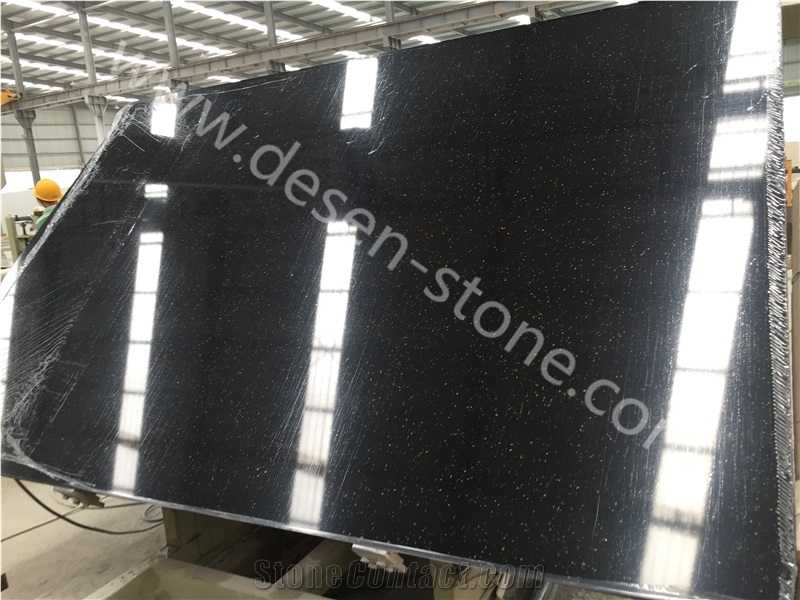 Black Galaxy Artificial Marble Stone Slabs&Tiles Quartz Stone Covering