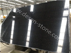 Black Galaxy Artificial Marble Stone Slabs&Tiles Quartz Stone Covering