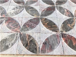 Brown Beauty Marble Stone Kichen Floor/Wall Mosaic Design/Pattern Tile