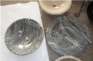 China Juparana Granite Stone Bathroom/Kitchen Vessel Sinks/Wash Basins