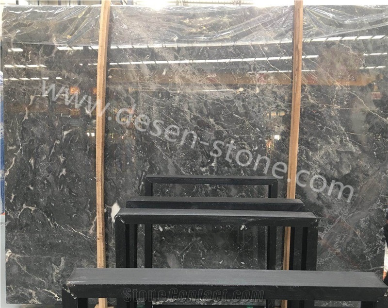 China Romantic Dark Grey/Gray Ashgrey Marble Stone Slabs&Tiles Wall