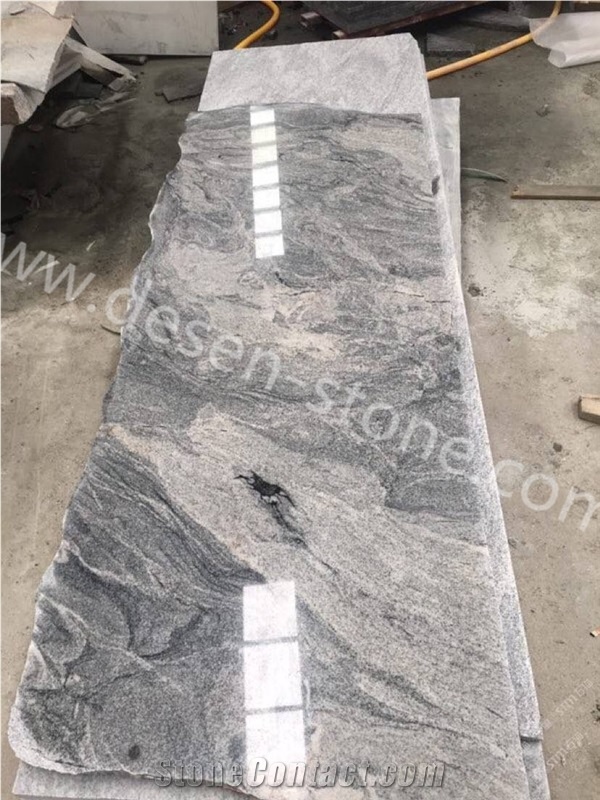 Chinese Juparana Grey Fanstay Waves Sand Red Granite Stone Slabs&Tiles