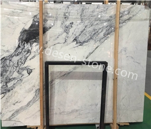 Chinese New Volakas White Landscape Painting Marble Stone Slabs&Tiles