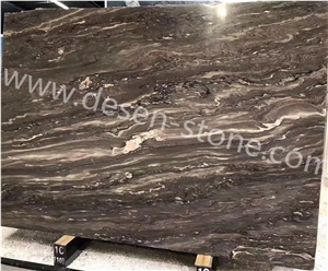 French Purple Brown/Cipollino Ondulato Marble Stone Slabs&Tiles Floor