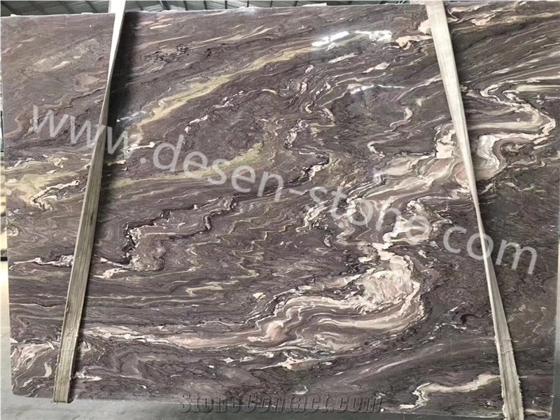 French Purple Ocean Brown Marble Stone Slabs&Tiles Background/Patterns