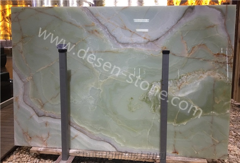 Green Onyx Stone Slabs&Tiles Hotel Project Paving Pattern/Covering