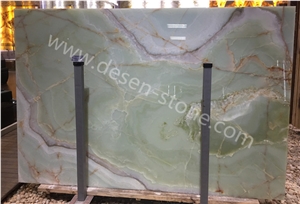 Green Onyx Stone Slabs&Tiles Hotel Project Paving Pattern/Covering