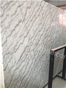 Guangxi White Grain Marble Stone Slabs&Tiles for Bathroom Vanity Tops