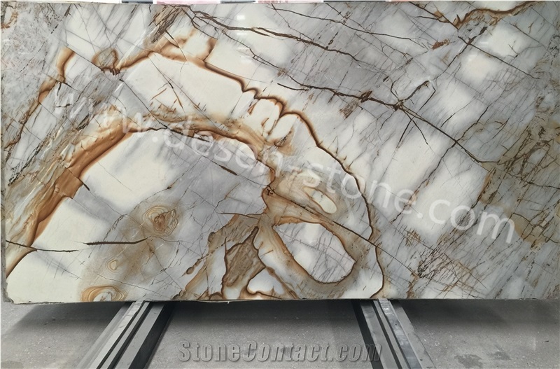 Luxury Stone Wood Palomino Yellow Granite Quartzite Stone Slabs