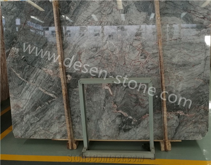Mely Grey/Cloudy Gray/Milan Grey Marble Stone Slabs&Tiles Bookmatching