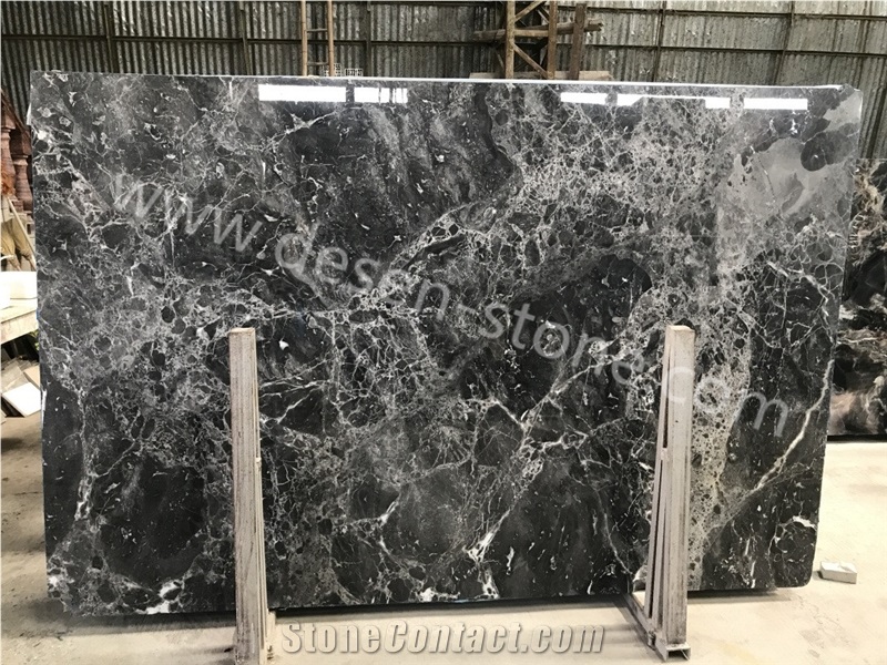 Romantic Ash Dark Grey/Gray Emperador Marble Stone Slabs&Tiles Floor