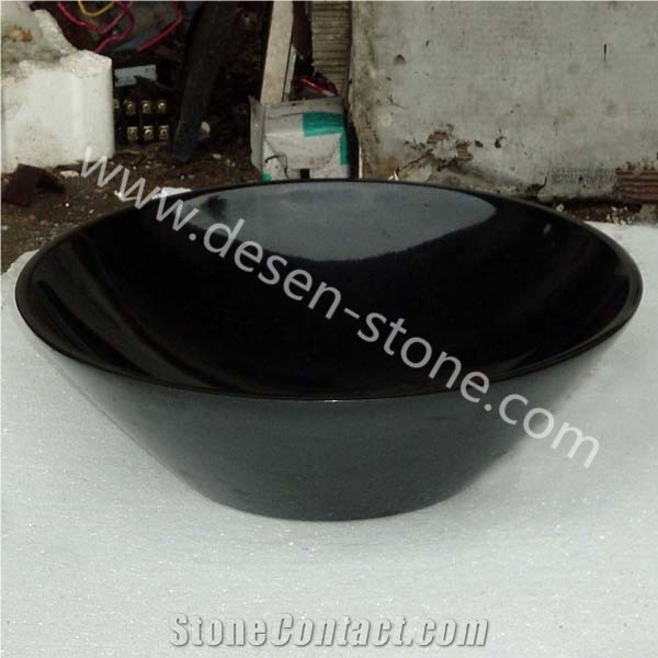 Shanxi Black/Absolute Black Granite Stone Bathroom Sinks&Wash Basins