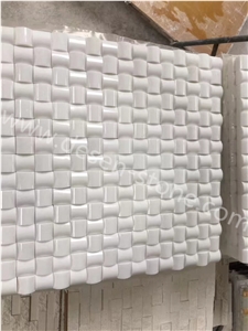 White Onyx Stone Kitchen Polished Wall Mosaic Design/Pattern Flooring