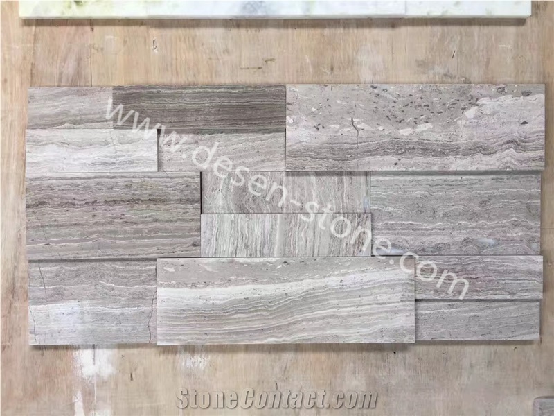 Wooden Grey Marble Stone Kichen Floor/Wall Mosaic Design/Pattern Tiles