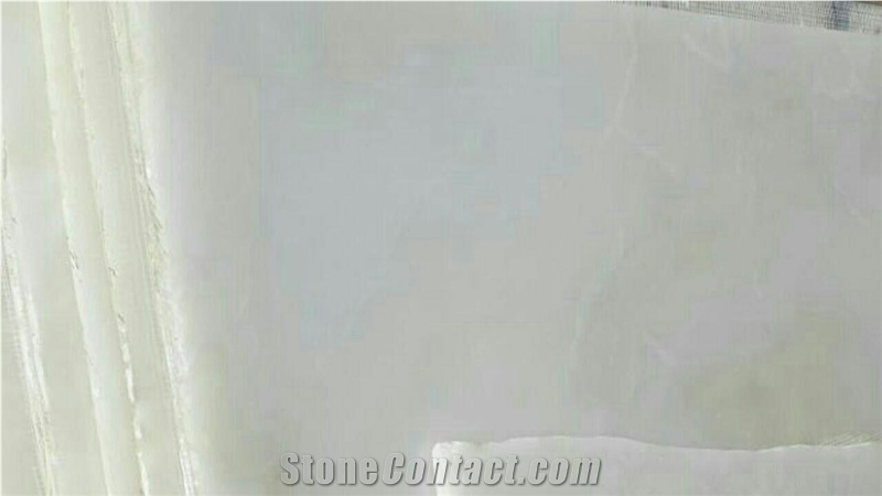 Pure White Onyx Slab, Iran White Onyx