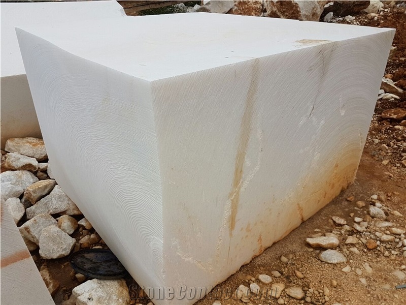 Snow White Marble Block, Iran White Marble