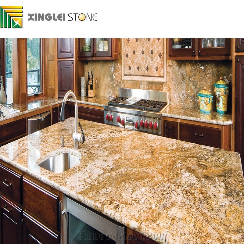 Amarelo Speratus Granite,Brazil Yellow Granite Kitchen Countertops