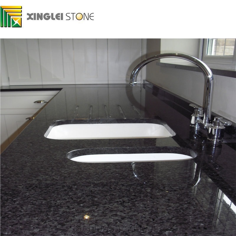 Black Pearl Granite,India Black Granite,Kitchen Counter Tops from China
