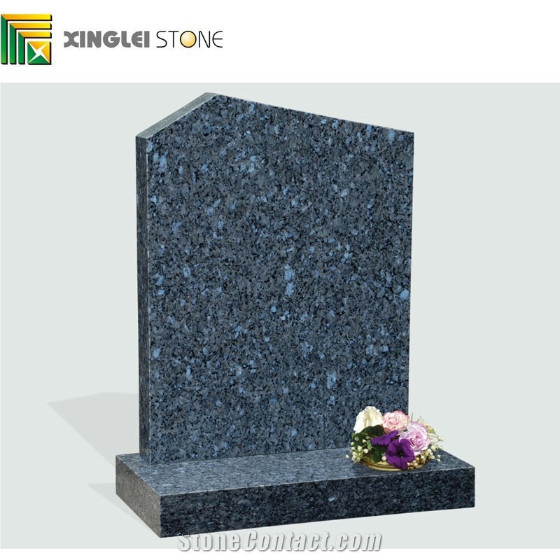 Blue Pearl Granite Tombstone, Gravestone & Monument