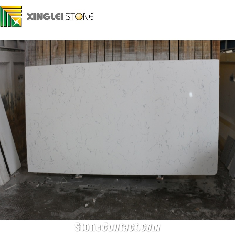Calacatta White Quartz,Pure Carrara White Slabs&Tiles&Wall&Floor Tiles