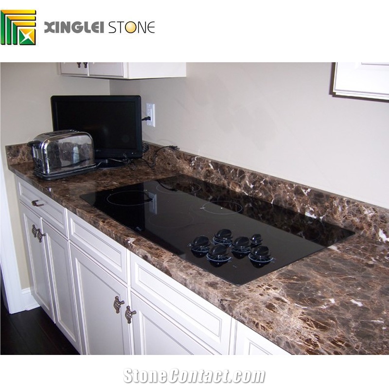 Dark Emperador Marble, Galaxy Emperador Countertops & Islands