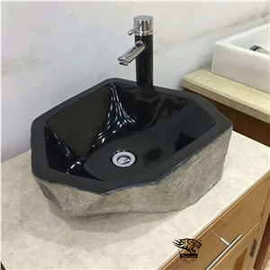 Black Marble Irregular Washbasin