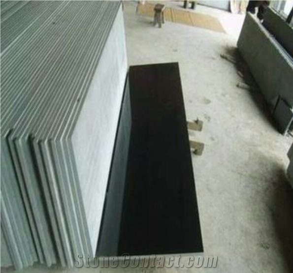 Polished China Mongolia Black Natural G133 Granite Tiles Floor Wall