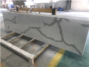 Calacatta Quartz Countertop, Artificial Stone Kitchen Countertop