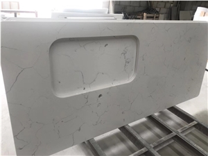 Carrara White Quartz Countertops,Quartz Kitchen Tops