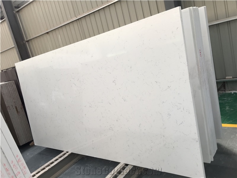 White Pure White Quartz, White Quartz Slab from China - StoneContact.com