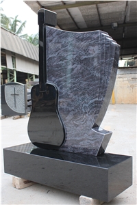 Guitar Design Granite Headstone